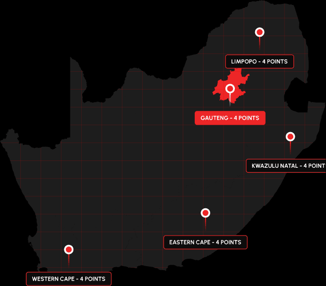 DKS collection points across South Africa